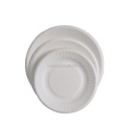 Heavy-Duty Quality Disposable Bagasse 100% Compostable  6" Paper Ribbed Paper Plates